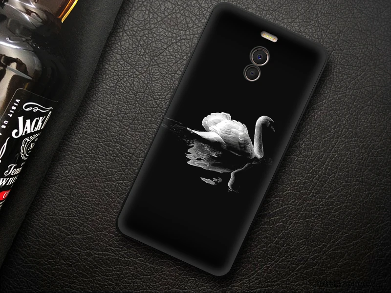 JURCHEN Soft Tpu Back Cover For Meizu M6 Note Case Silicone Matte Exquisite Print Phone Case For Meizu M6 Note Case Meizy Note 6 cases for meizu black