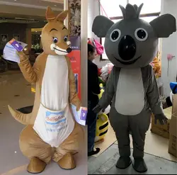 Талисман Кенгуру костюм коалы с рисунками из мультфильмов одежда на день рождения, для вечеринок и маскарадов