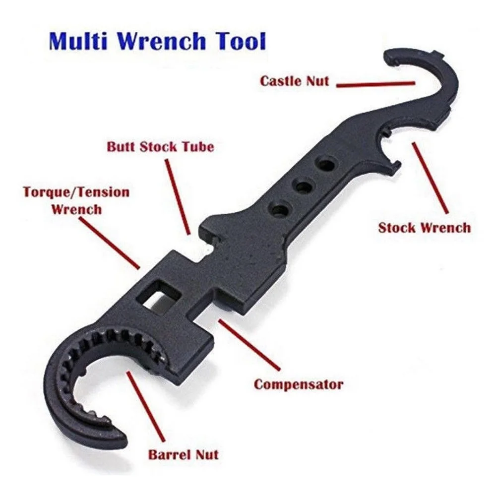 

AR15/M4 Multi Purpose Combo Wrench Tool Wrench Barrel Nut Stock Tool 31cm Length