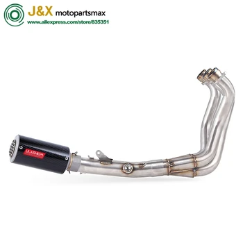 

Full System Carbon Fiber Escape Middle Pipe Muffler Exhaust Slip on For yamaha FZ09 MT09 MT-09 FZ-09 2014-2018 Not for Tracer