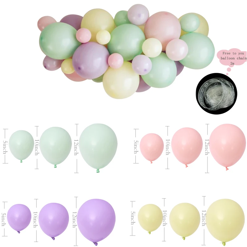 Set 6 Macaron Colors Balloon Cloud (1)