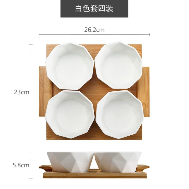 Четыре/пять частей набор фруктов тарелка подносы креативные керамические тарелки для закусок/орехи/Десерты эко Натуральный Бамбуковый Поднос - Цвет: J