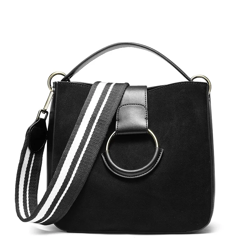 Тренд Топ-ручка сумки модные для женщин спилок Наплечная Сумка Роскошные сумки женская сумка дизайнерские сумки через плечо - Цвет: Black