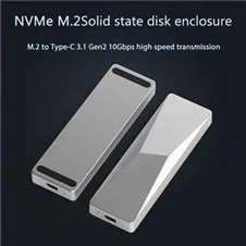 MSATA алюминиевый 1,8 'USB 3,0 компьютер HDD и PCIE NVMe M.2 M ключ SSD коробка внешний жесткий диск с портом Type C корпус