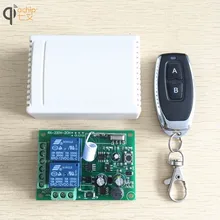 QIACHIP 433Mhz Universal Wireless Remote Control Switch AC 85V 110V 220V 2CH Relay Receiver Module & RF 433 Mhz for Light Switch qiachip wireless lights switch kit 3ch 433mhz rf remote control light switch and receiver module touch home wall light panel set