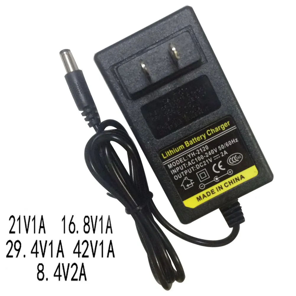 8,4-42 V 1A 2A адаптер питания многофункциональные аксессуары изоляция зарядного устройства практичный конвертер Li-battery EU/US Plug