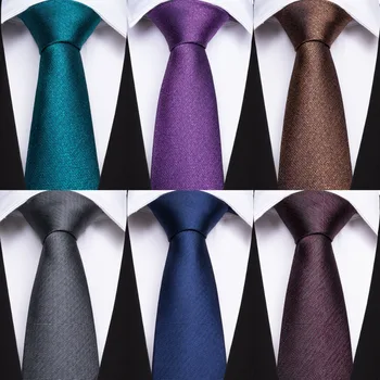 Brązowy niebieski szary fioletowy solidny męski krawat krawaty biznesowe 100 krawat jedwabny dla mężczyzn 8cm szeroki krawat formalny krawat na imprezę zestaw DiBanGu tanie i dobre opinie Moda SILK Dla dorosłych Szyi krawat zestaw Jeden rozmiar S2-3 Stałe Purple Blue Brown Gray Fashion Mens Ties Gravatas Corbatas Cravatte