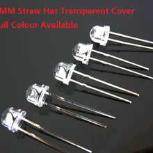 100 шт., 5 мм, соломенная шляпа, DIP СВЕТОДИОДНЫЙ, красный, желтый, зеленый, синий, теплый белый, прозрачный чехол, высокое качество, яркий, F5, бисер, светоизлучающий диод