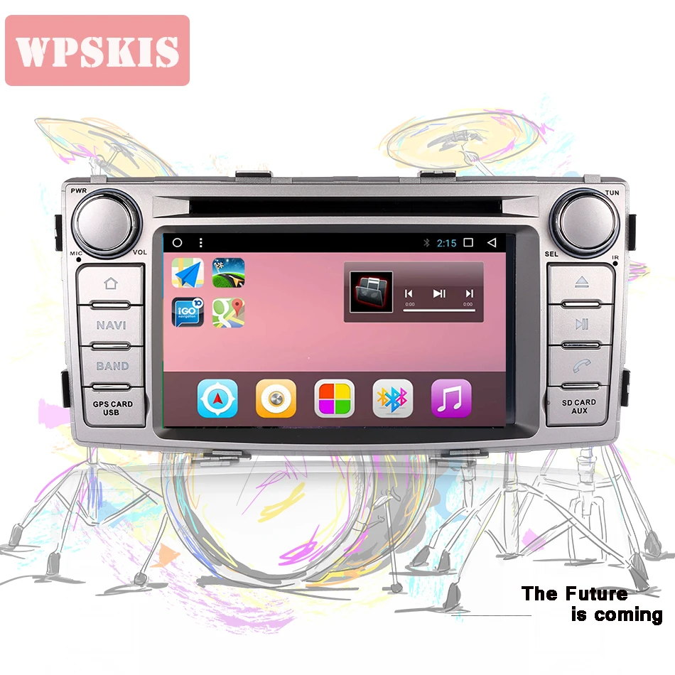 2 DIN 4 + 64 ГБ Android 10 Восьмиядерный для TOYOTA Hilux 20122013 2014 2015 автомобильный DVD плеер