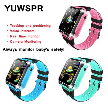 

Kids watch GPS tracker watch SOS safety Waterproof Touch Screen iOS Android baby Smart Watch Monitoring camera Wristwatch E7K D
