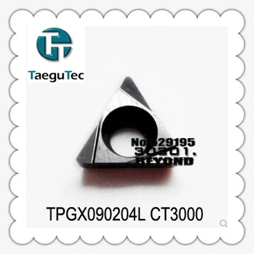 taegutec 10 шт. TPGX090204L CT3000 фреза для токарного станка с ЧПУ Инструменты TPGX090204 TPGX 090204 карбидные вставки высокого качества CNC инструмент