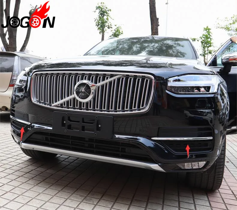 Для Volvo XC90 ABS хромированная решетка Передняя противотуманная фара ВЕКО для бровей рельефная Накладка для отделки