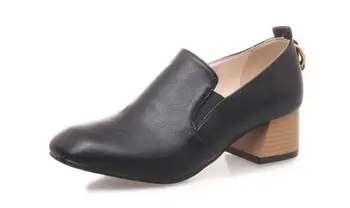 

Zapatos Mujer Women Pumps Shoes Woman Ladies Sapato Feminino Fashion Chunky Med Heels Ankle Martin Srping Autumn C161668