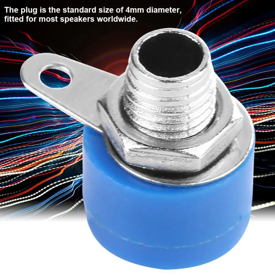 

100pcs 4mm Banana Plug Jack Binding post Banana Socket For Speaker Audio Terminals Splice