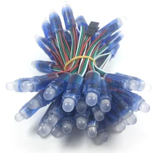 50 шт./лот DC5V/12 V WS2811 светодиодный Pixel Модуль 12 мм RGB полный Цвет светодиодный Chirstmas строка Водонепроницаемый с 3pin JST Разъемы