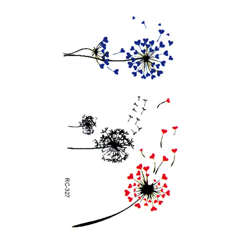 Водостойкий боди-арт Временные татуировки для девушек и женщин 3d простой дизайн одуванчика маленькая рука татуировки стикер RC2327