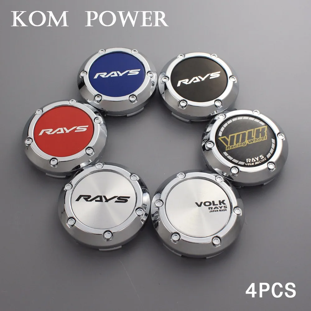 

KOM 66mm caps on wheels centre cap for volk sign rims rays racing modified hub cap clip 62mm car universal abs plastic & chrome