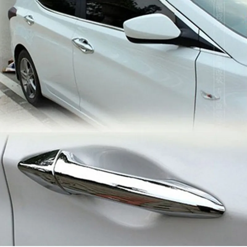 Аксессуары lb подходит для 2011 2012 2013 HYUNDAI ELANTRA хромированная боковая дверная ручка, накладка, Формовочная крышка