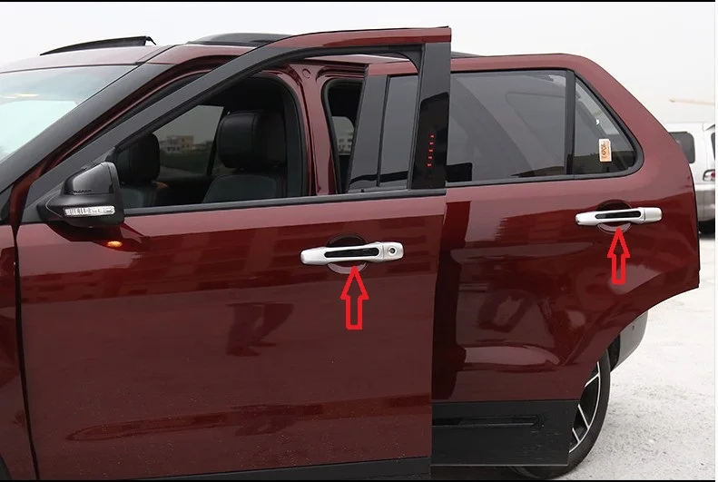Sliver Matt 4doors handle molding cover trim for 2016 2018 new Explorer