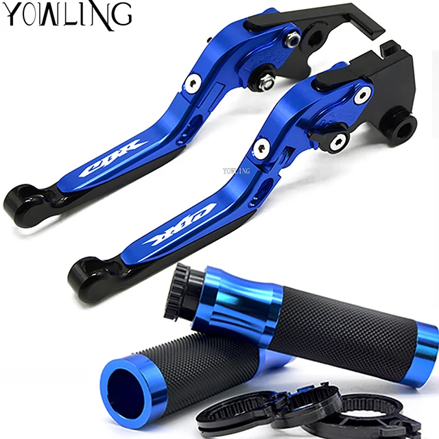 

7/8"22mm Motorcycle CNC Hand Grips Handle Bar Grip + Brake Clutch Lever For honda CBR500R/CB500F/X CBR 500 R F 2013 2014 2015