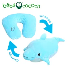 Bebecocoon Delfín de Peluche convertible Almohada de Viaje