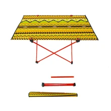 600D индийский узор усиленная ткань столы на открытом воздухе Регулируемый складной стол Портативный набор для пикника и кемпинга Рыбная ловля Пеший Туризм инструмент