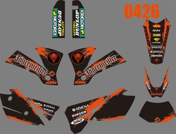 

0426 Motorcycle Team Graphic & Backgrounds Decal Stiker Kits for KTM EXC 2004