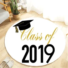 Graduation Season Flannel Living Room Children's Room Carpet 60cm Round Tapete Bedroom Home floor Decor Play Mat#25/6