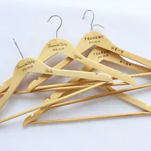 Персональная Свадебная Вешалка с датой невесты вешалка на заказ Свадебная вечеринка Декор Выгравированные Свадебные вешалки для одежды подарок