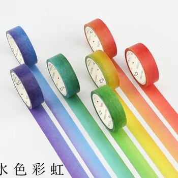 

1pcs Washi tape aqua rainbow Japan laptop stickers 15mmx7m
