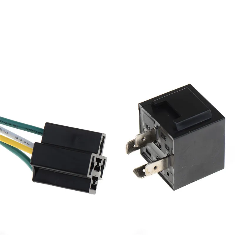 1pcs 12v 12volt 40a Auto Automotive Relay Socket 40 Amp 4