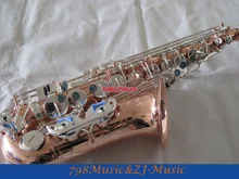 Professional Rose Gold alto Sax Eb saxophone Abalone Shell Key With Case