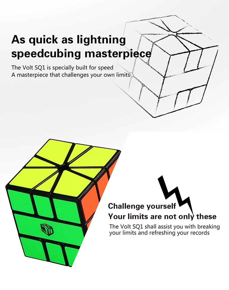Оригинал высокое качество QiYi MoFangGe XMD вольт SQ1 волшебный куб головоломка квадрат 1 скорость Рождественский подарок идеи детские игрушки для