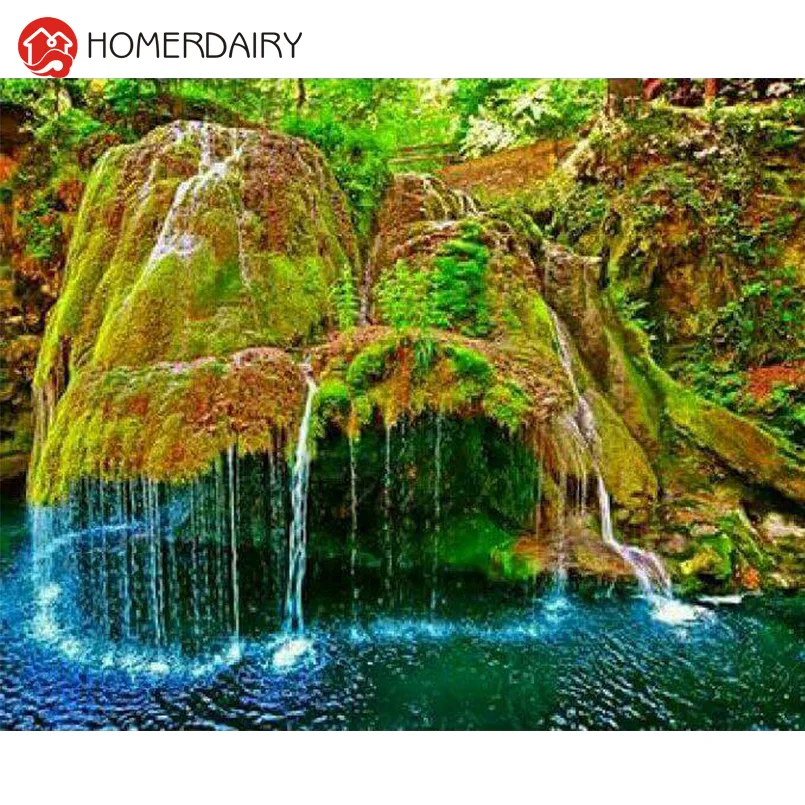 HOMERDAIRY Full Square Diamond Painting Landscape Diy Embroidery Scenery Mosaic Picture of Rhinestone Home Decor | Дом и сад