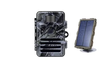 

PDDHKK 1080P HD 16MP Hunting Trail Camera Wildlife Animals Photo Traps Solar Power 0.4s Triggering Time Waterproof Night Vision