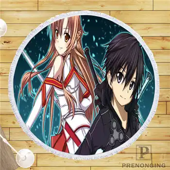 

Custom DIY Customized Microfiber Fabric sword-art (1) Round Beach Blanket Towel Printed on Demand 150cm #19-01-28-4-137