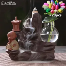 Маленький монах курильница для благовоний горелка гидропонный завод водопад башня для благовоний курильница домашний офис Декор+ 20 шт Бесплатные конусы