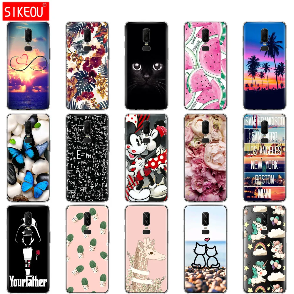 

silicone case for oneplus 6 one plus 6 cases soft tpu silicon transparent cover case for oneplus6 butterfly cute bear