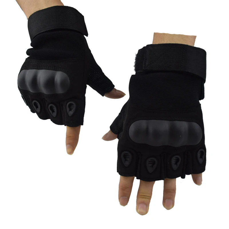 Походные охотничьи мужские уличные тактические перчатки спортивные полупальцевые военные противоскользящие перчатки из углеродного волокна
