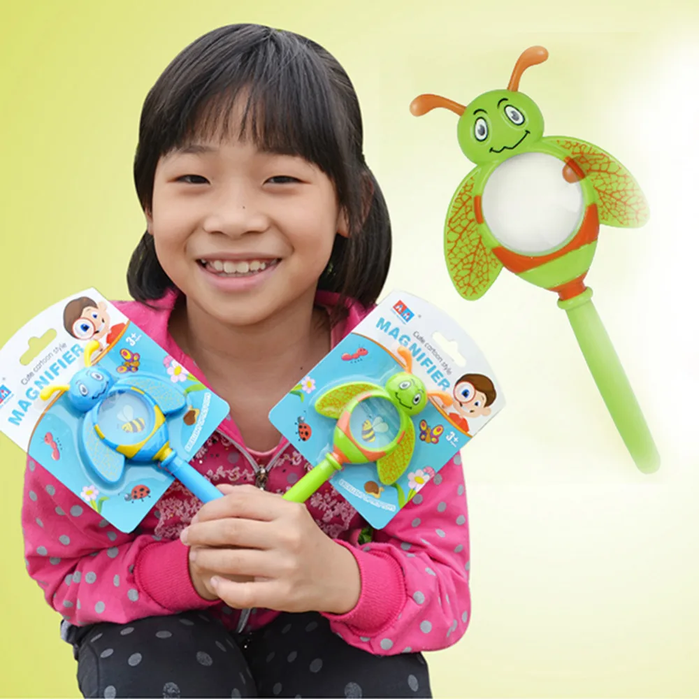LeadingStar дети милый мультфильм пластиковый Ручной Лупа для насекомых оригинальная игрушка подарок для детского сада ученик цвет случайный zk15