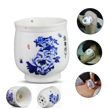 

Moxa Moxibustion Porcelain Cup Traditional Massage Therapy for Acupuncture With Double-layer Structure And Hollow Insulation