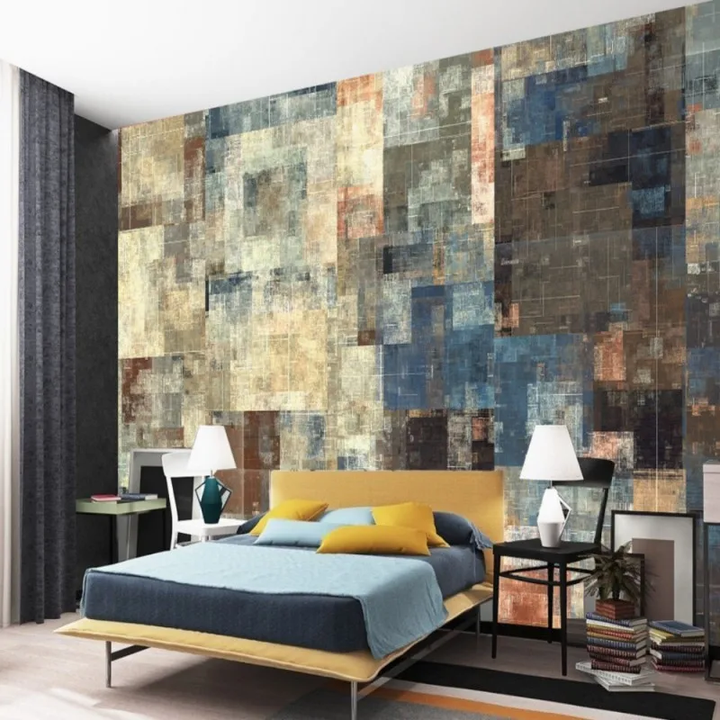 

Dropship Colomac 3D Wallpaper Walls Wallpaper Mural Modern Minimalistic Color Block Graffiti Abstract Fotomurales Para Pared