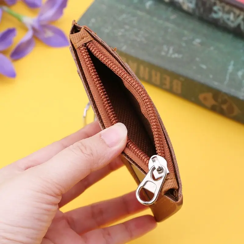 Leather Wallet Wallet Card Holder Card Holder Coin Purse Credit Card Holder Credit Card Wallet Card Wallet Id Card Holder Coin Purse Wallet Id Card Case THINKTHENDO Portable Leather Business ID Card Credit Badge Holder Coin Purse Wallet Keychain