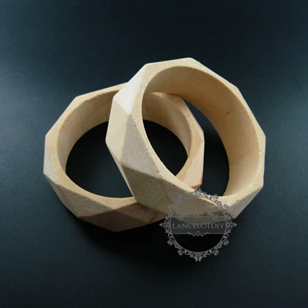 

69mm natural log wood vintage style bracelet bangle DIY painting bracelet supplies 1900113
