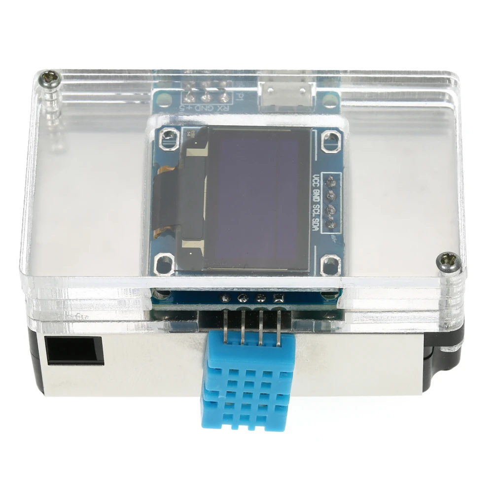 

DIY PM2.5 Detector Tester Environment Meter Tester Meter Kit Air Quality Monitor with Transparent Case Home Gas Thermometer