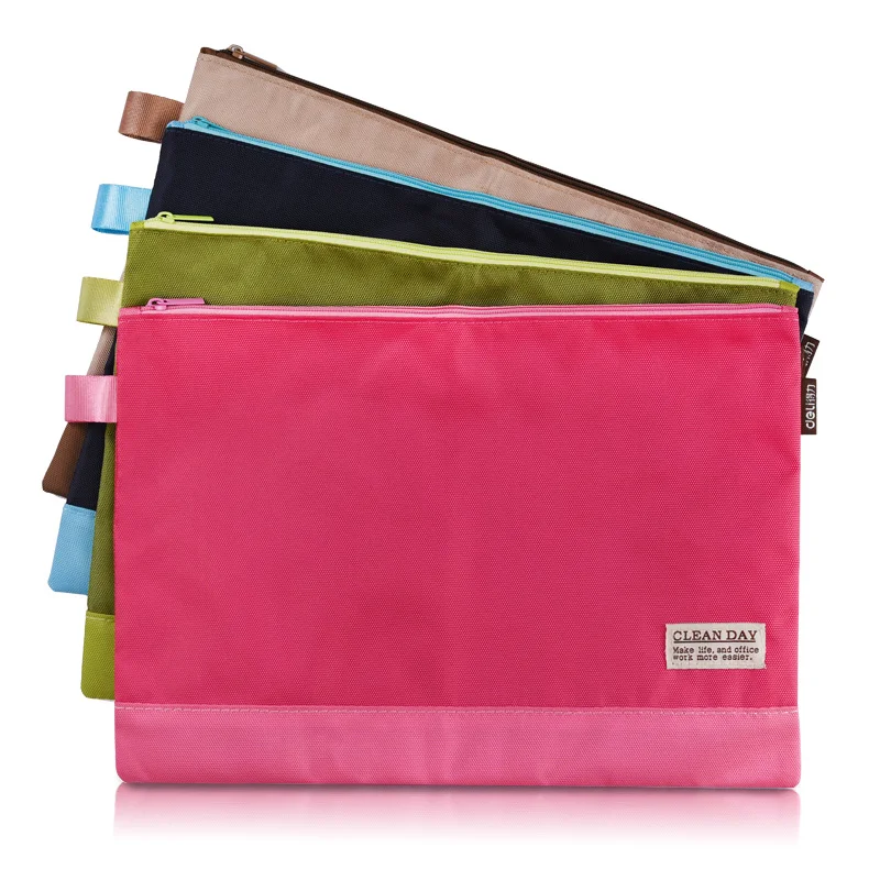 

1 Pc Office PVC Color Documents Zipper Bag B5 Size Single Layer 210X290mm 4 Colors Filing Products Soft Deli 5847