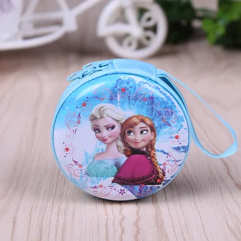 

2017 Hot sale cartoon coin purse Elsa Anna princess girls key case wallet children snow queen headset bag coin bag