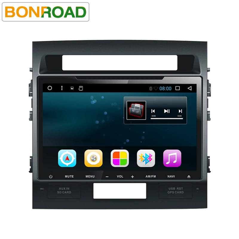 Excellent BONROAD 2din Android 7.1.2 Octa Core GPS player For Land Cruiser LC200 2008- 2015  Wifi Bluetooth GPS Radio SWC 4G/3G ( No DVD) 2