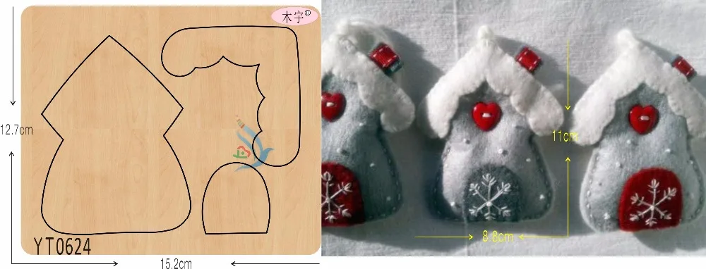 

Christmas House-7 DIY new wooden mould cutting dies for scrapbooking Thickness/15.8mm/YT0624
