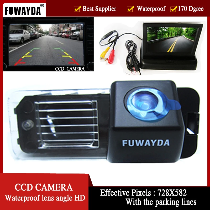 Цветная CCD Автомобильная камера заднего вида FUWAYDA для VW Volkswagen Polo V (6R)/Golf 6 VI/Passat CC с 4